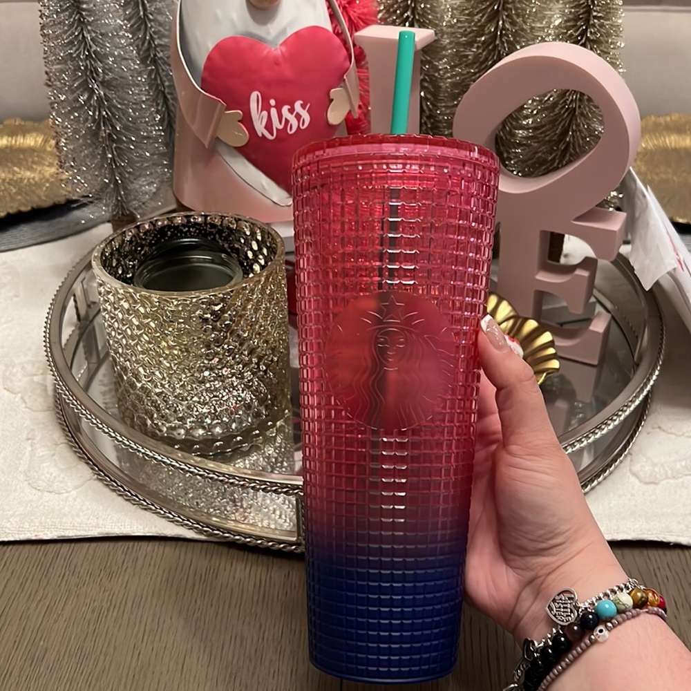 Summer 2022 Starbucks Watermelon Pink Purple Gradient Tumbler